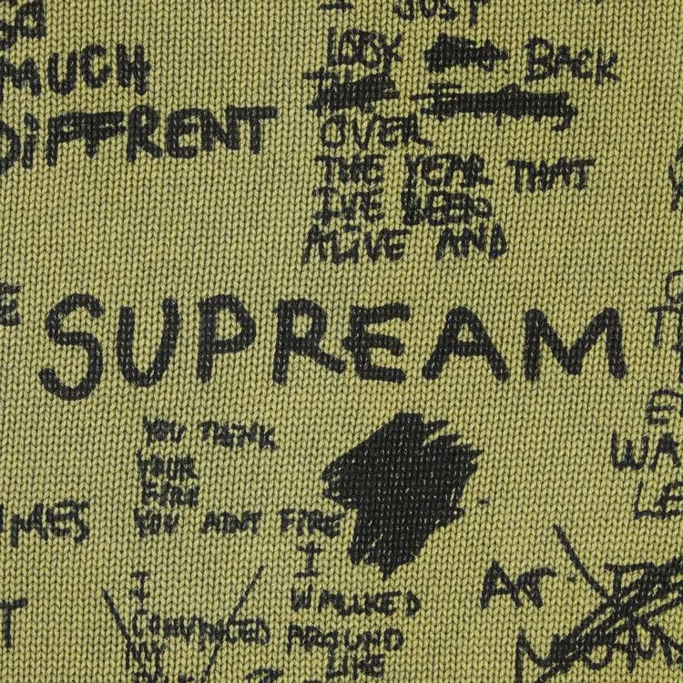 Supreme Gonz Poems Sweater Olive