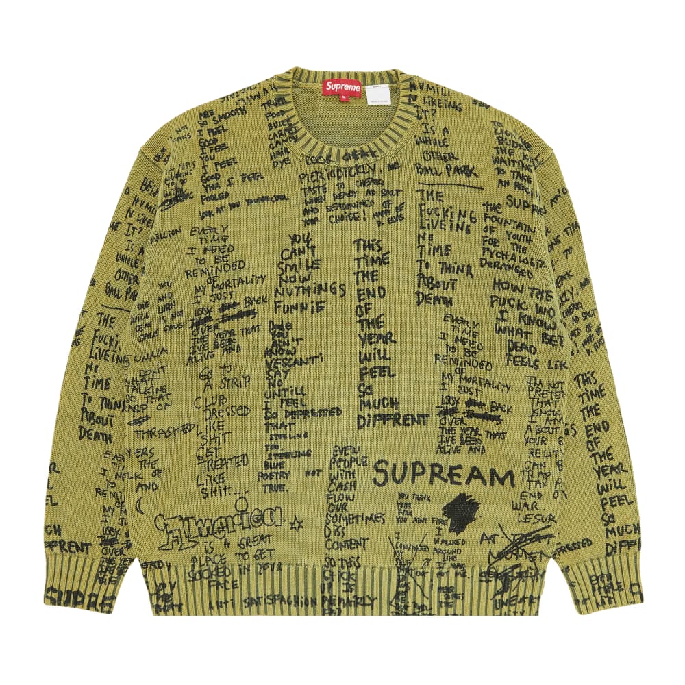 Supreme Gonz Poems Sweater Olive
