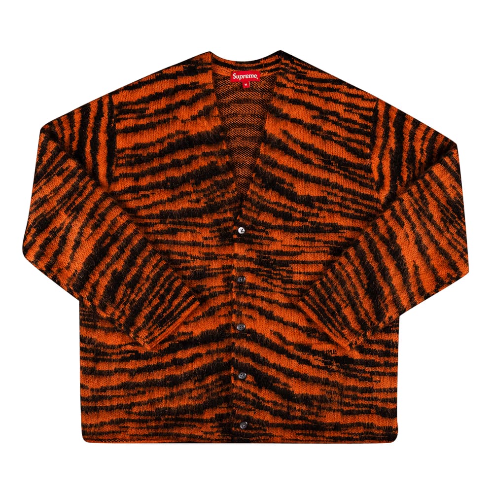 Supreme Brushed Mohair Cardigan Tiger Stripe