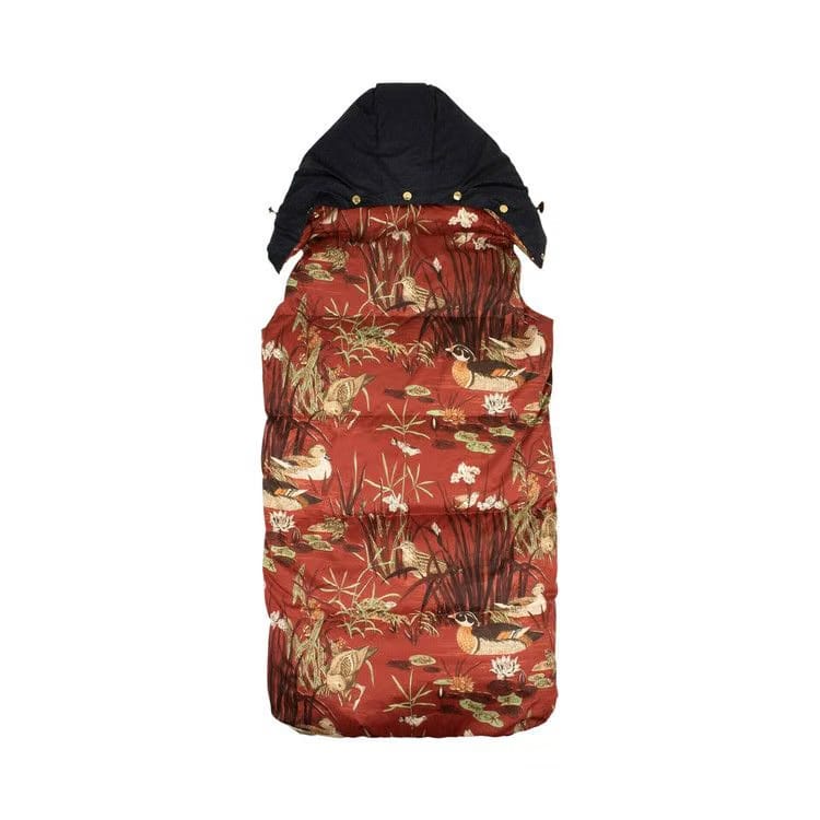 Moncler Long Bird Print Gilet Red