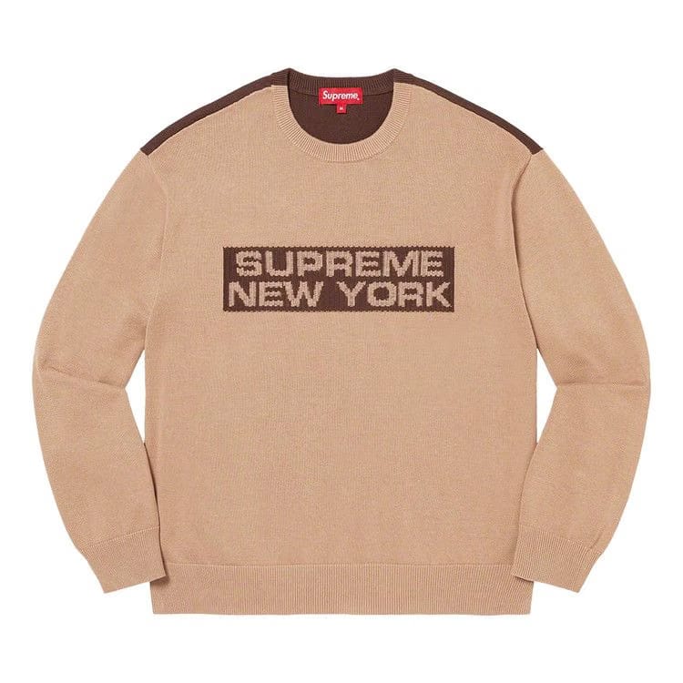 Supreme 2-Tone Sweater Light Brown