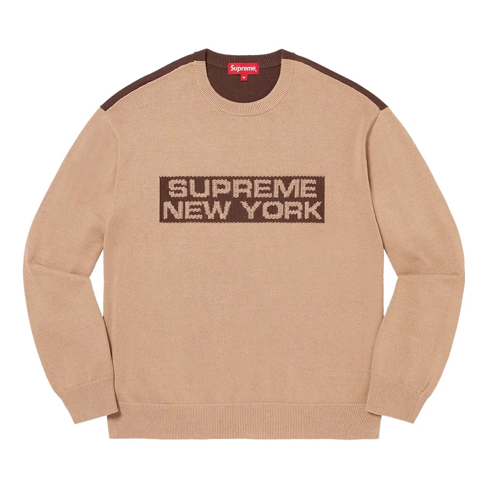 Supreme 2-Tone Sweater Light Brown