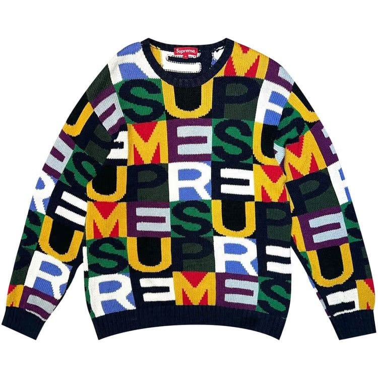 Supreme Big Letters Sweater Multi