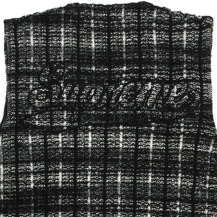 Supreme Speckled Zip Up Sweater Vest Black