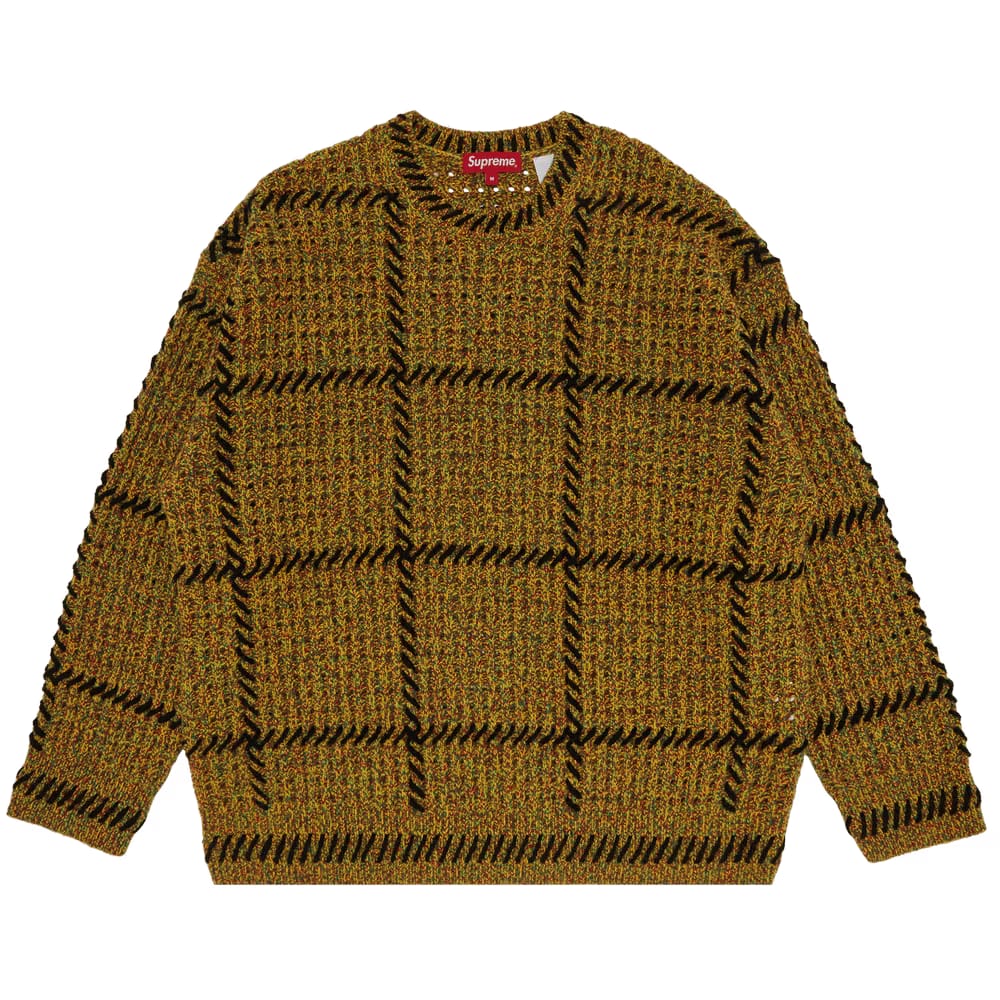 Supreme Quilt Stitch Sweater Yellow