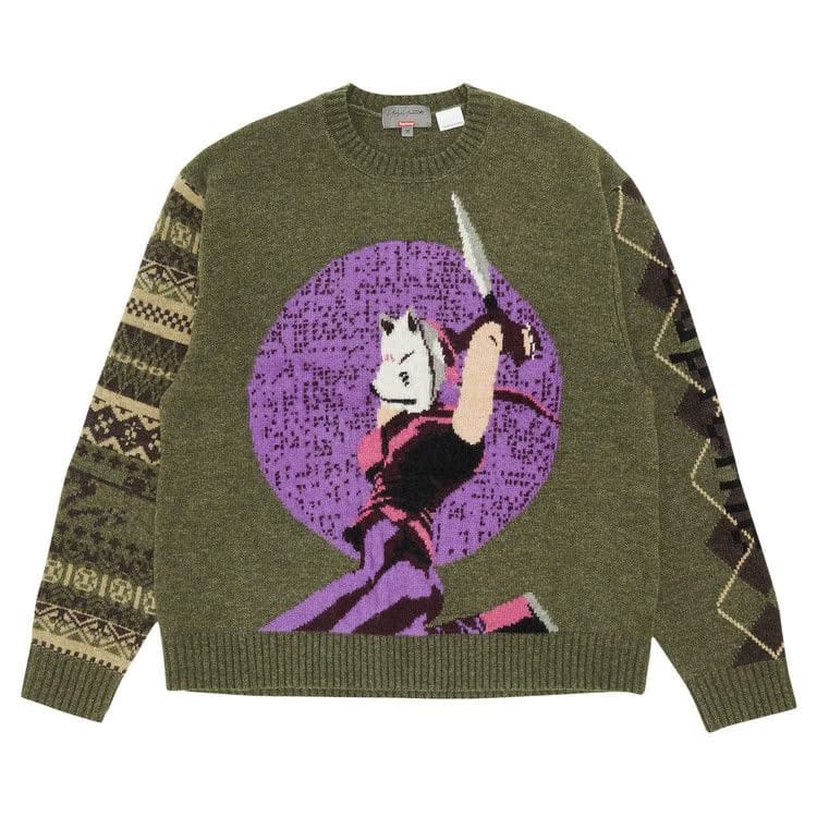 Supreme x Yohji Yamamoto x TEKKEN Sweater Olive