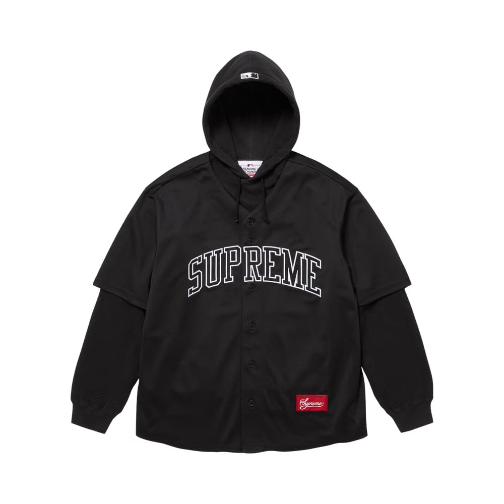 Supreme x Chicago White Sox Hooded Jersey Black