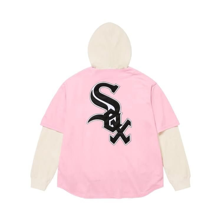 Supreme x Chicago White Sox Hooded Jersey Light Pink