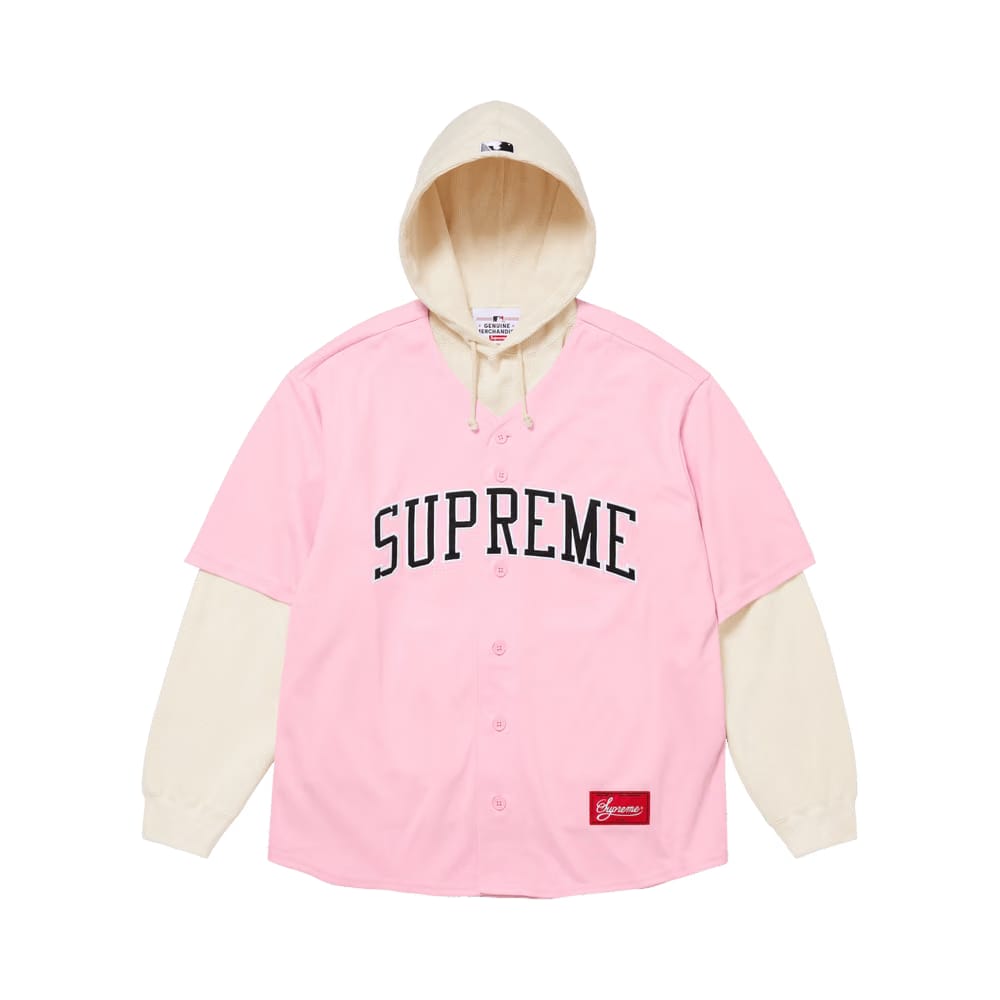 Supreme x Chicago White Sox Hooded Jersey Light Pink