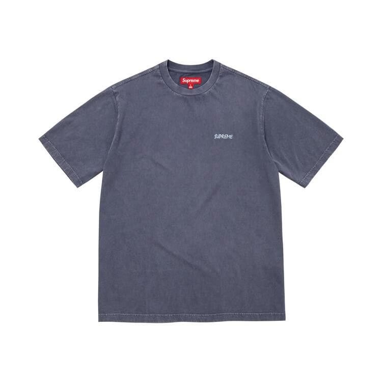 Supreme Washed Shorts-Sleeve Top Navy