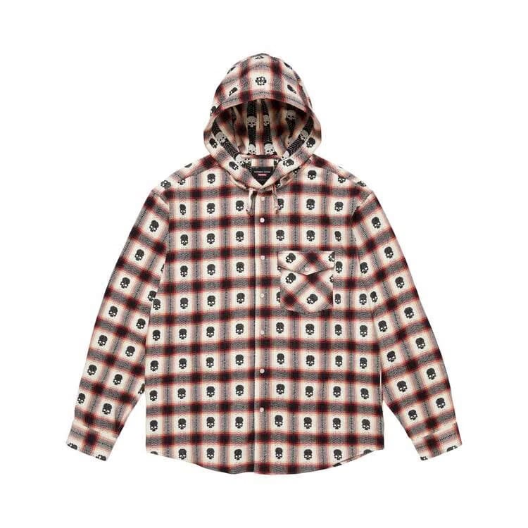 Supreme x Number (N)Ine Hooded Flannel Shirt White