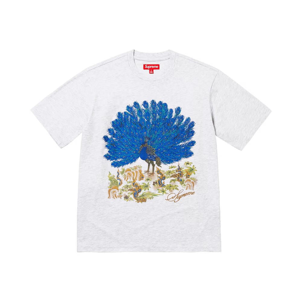 Supreme Peacock Shorts-Sleeve Top Ash Grey