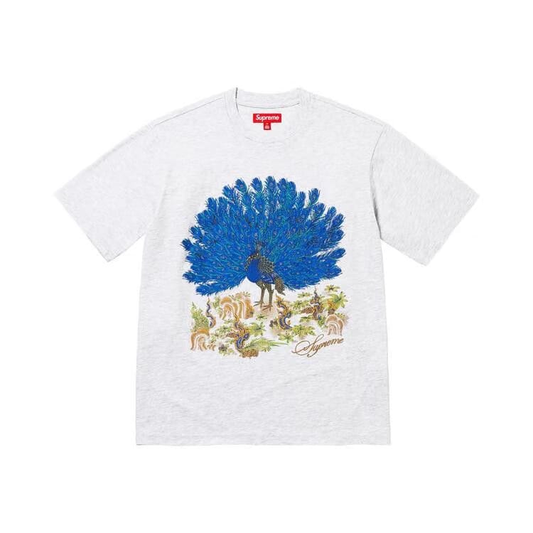 Supreme Peacock Shorts-Sleeve Top Ash Grey