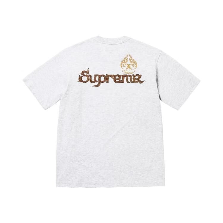 Supreme Peacock Shorts-Sleeve Top Ash Grey