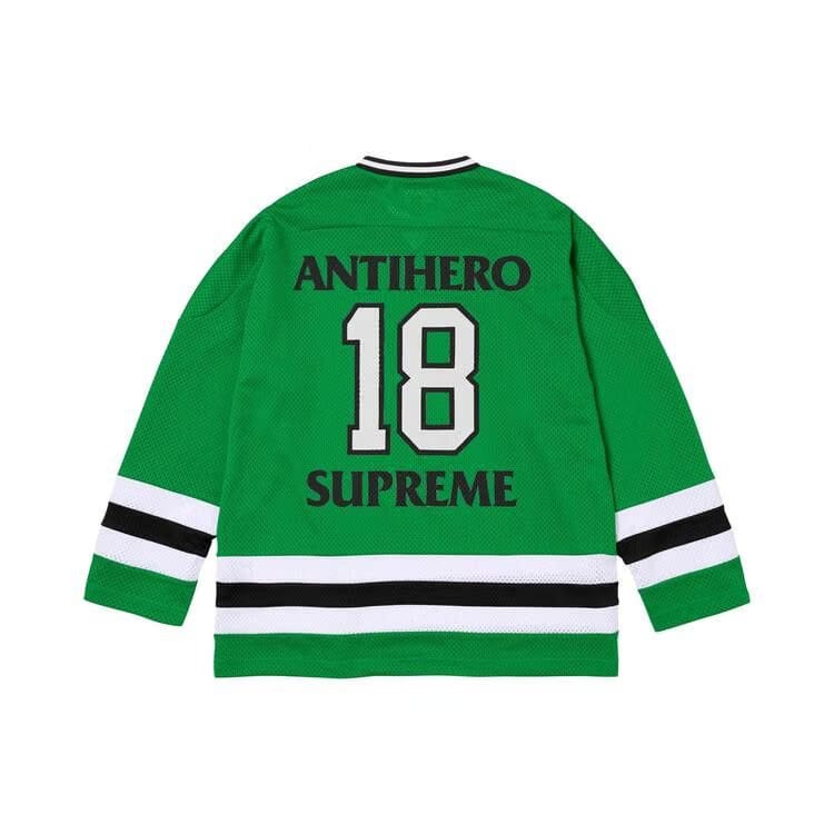 Supreme x Antihero Ozzy Hockey Jersey Green