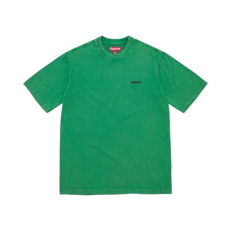 Supreme Washed Shorts-Sleeve Top Green