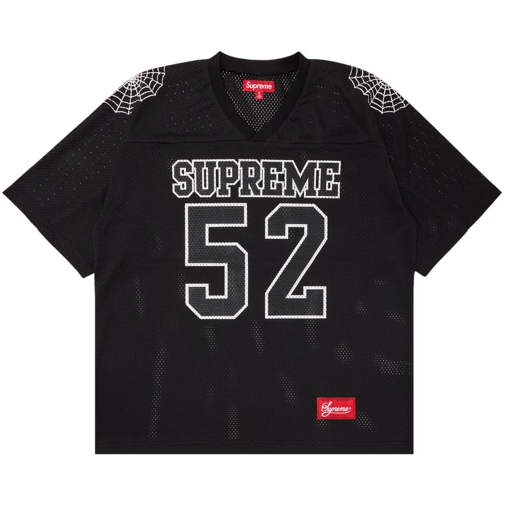 Supreme Spiderweb Football Jersey Black