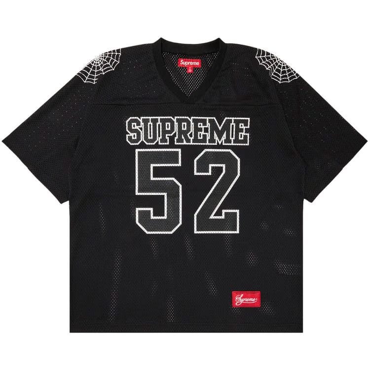 Supreme Spiderweb Football Jersey Black