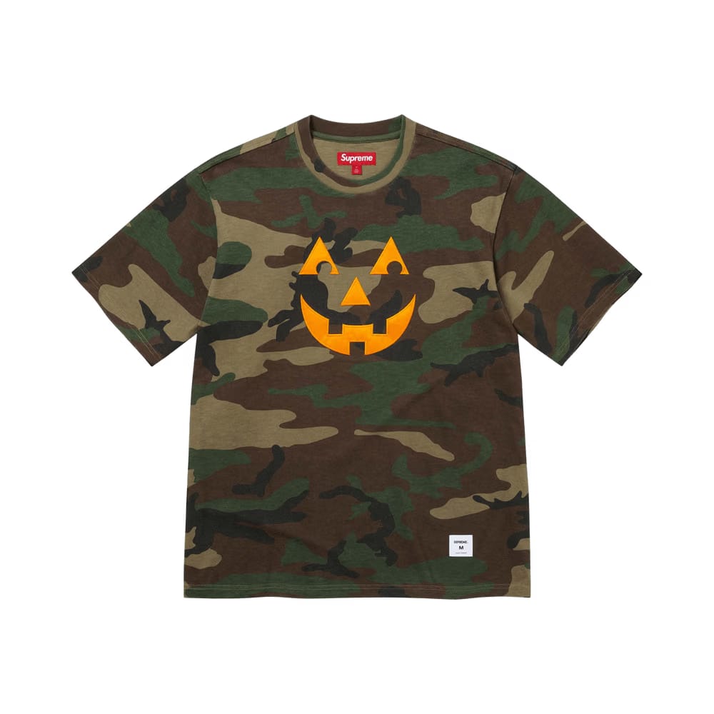 Supreme Pumpkin Shorts-Sleeve Top Woodland Camo
