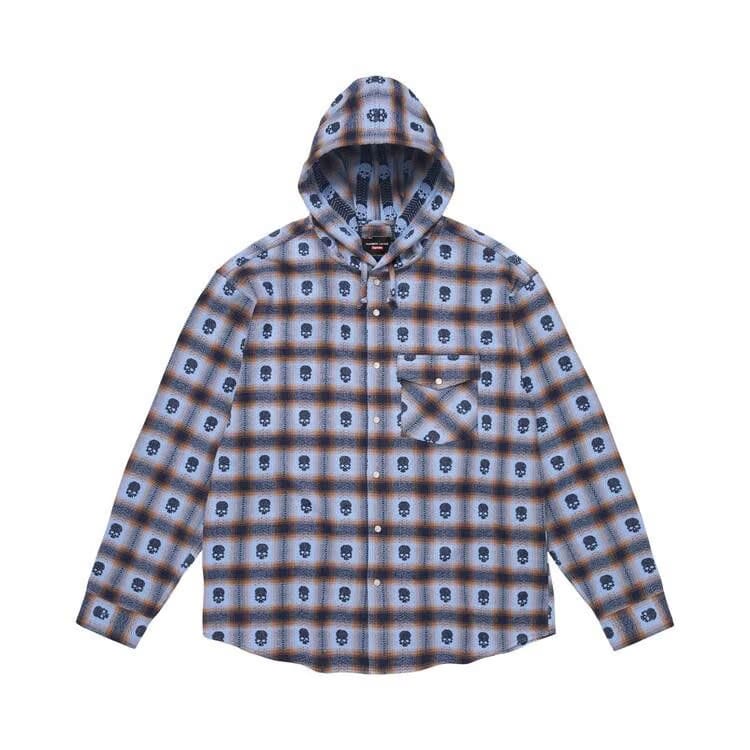 Supreme x Number (N)Ine Hooded Flannel Shirt Blue