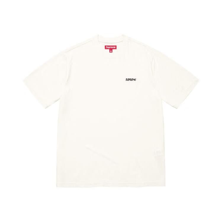Supreme Washed Shorts-Sleeve Top White