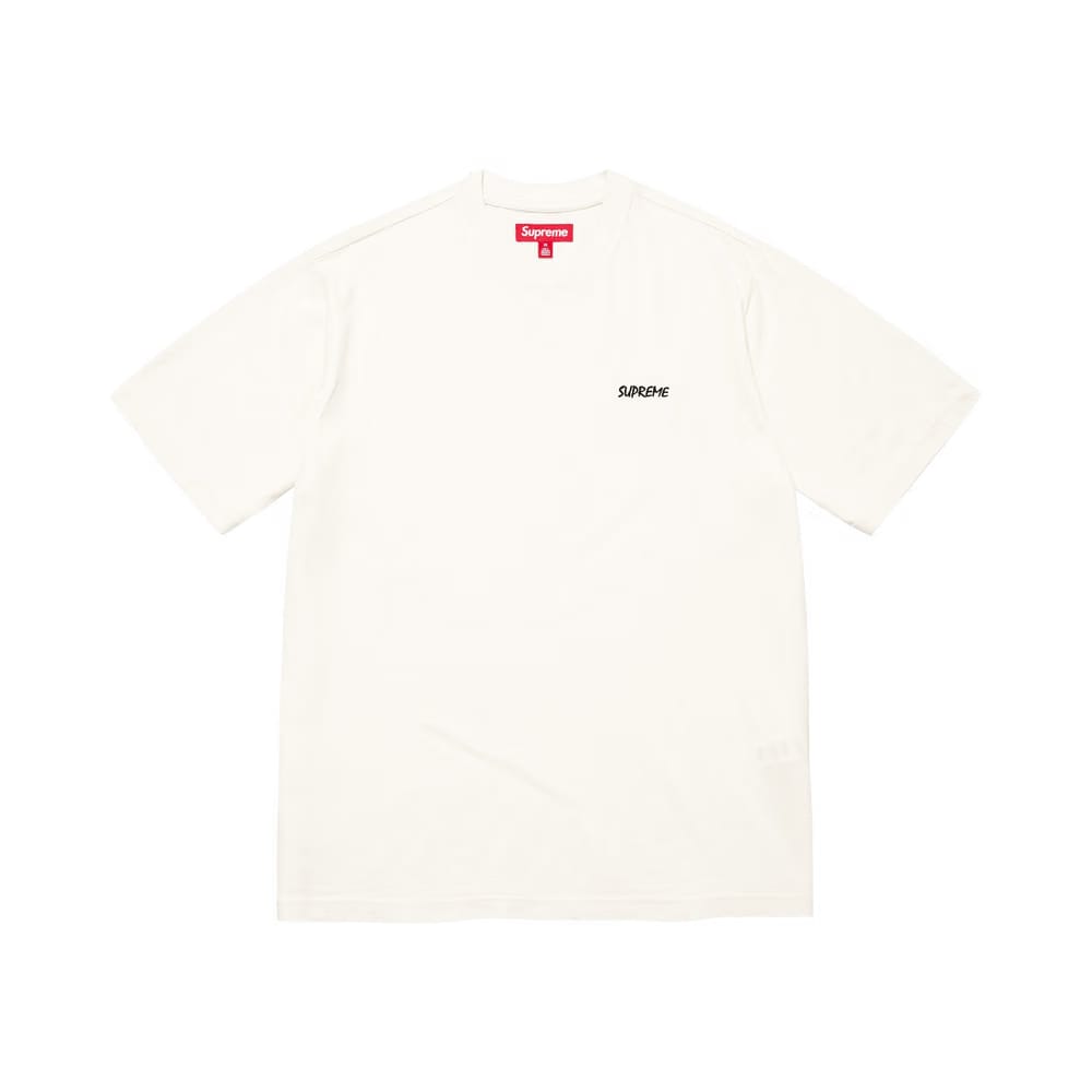 Supreme Washed Shorts-Sleeve Top White