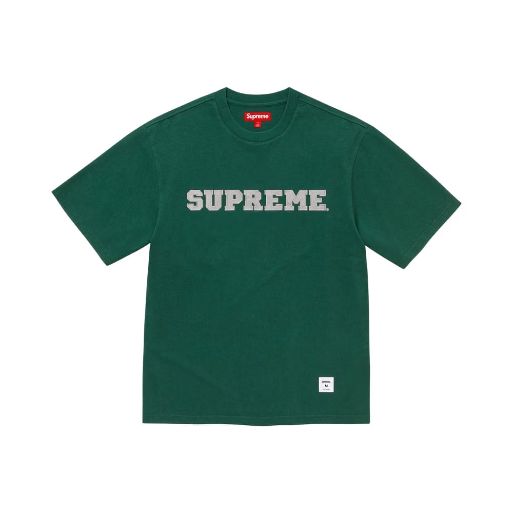 Supreme Collegiate Appliqué Shorts-Sleeve Top Dark Green