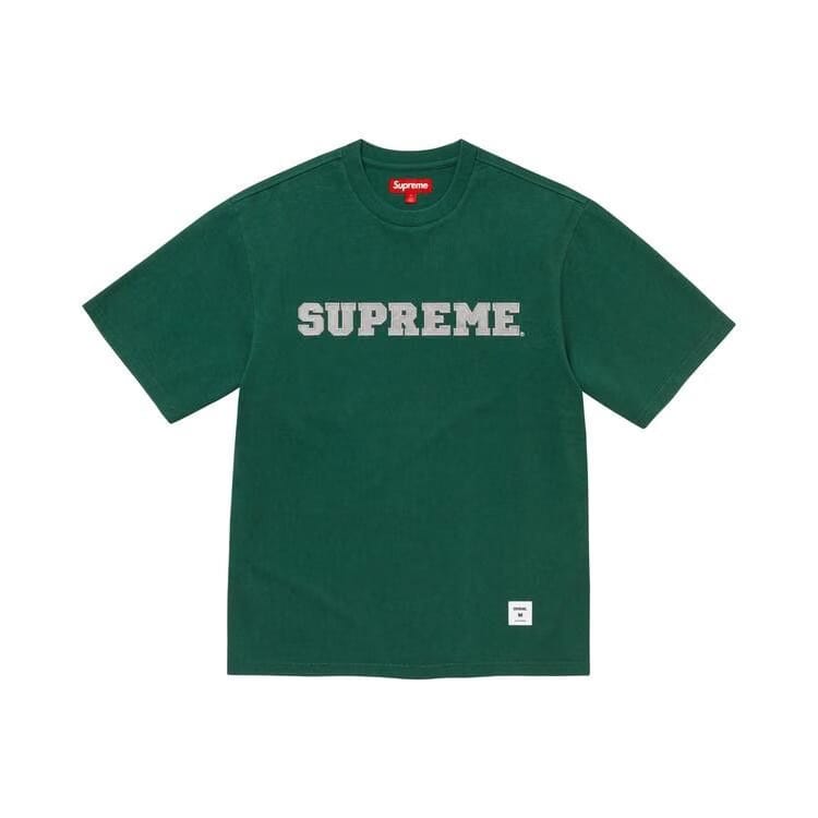 Supreme Collegiate Appliqué Shorts-Sleeve Top Dark Green
