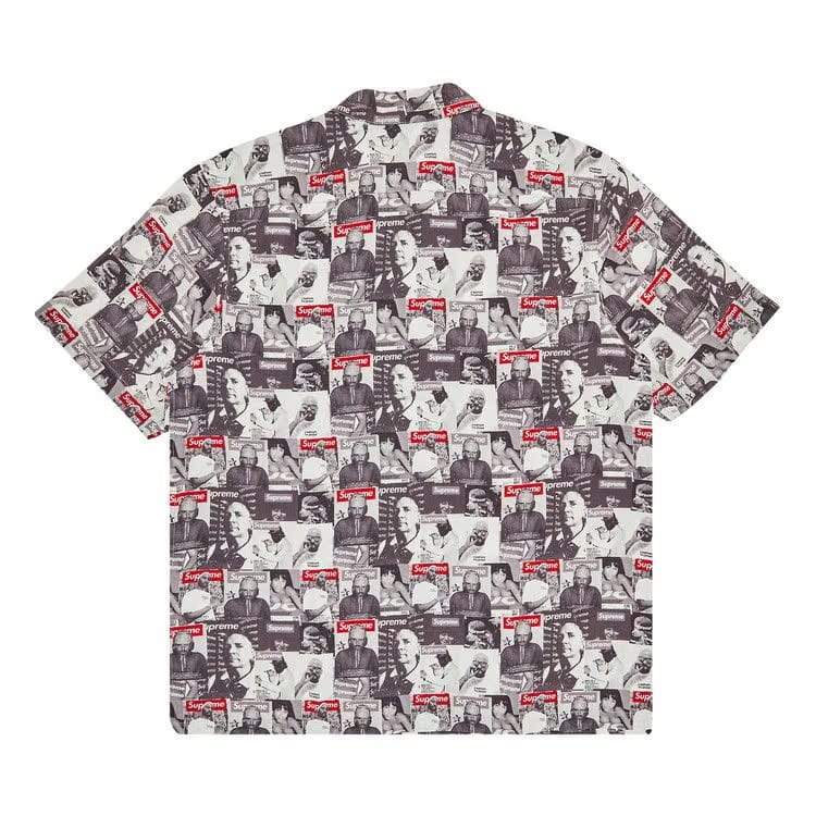 Supreme Magazine Shorts-Sleeve Shirt Grey