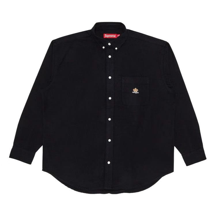Supreme Loose Fit Flannel Oxford Shirt Black