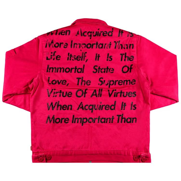 Supreme x Junya Watanabe x Comme des Garçons MAN Printed Work Jacket Bright Pink