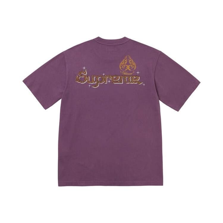 Supreme Peacock Shorts-Sleeve Top Purple