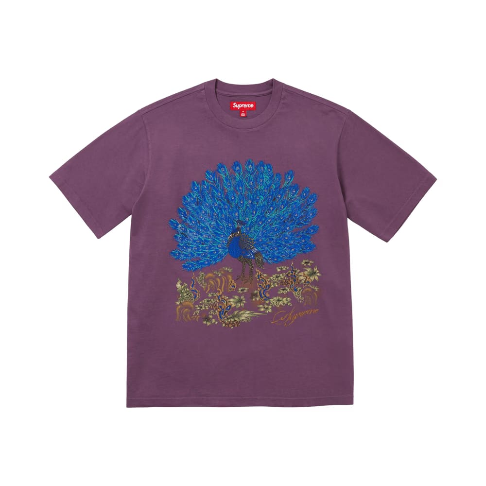 Supreme Peacock Shorts-Sleeve Top Purple