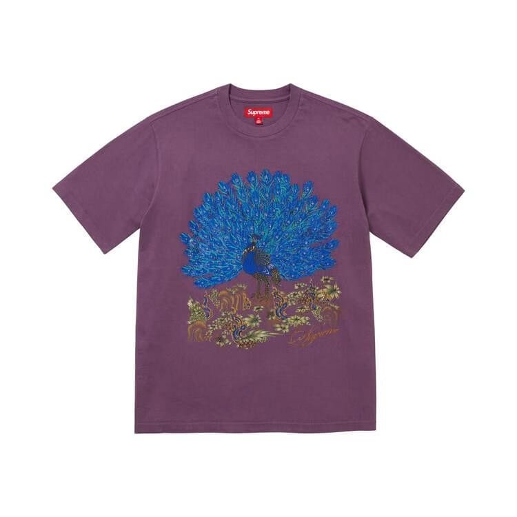 Supreme Peacock Shorts-Sleeve Top Purple