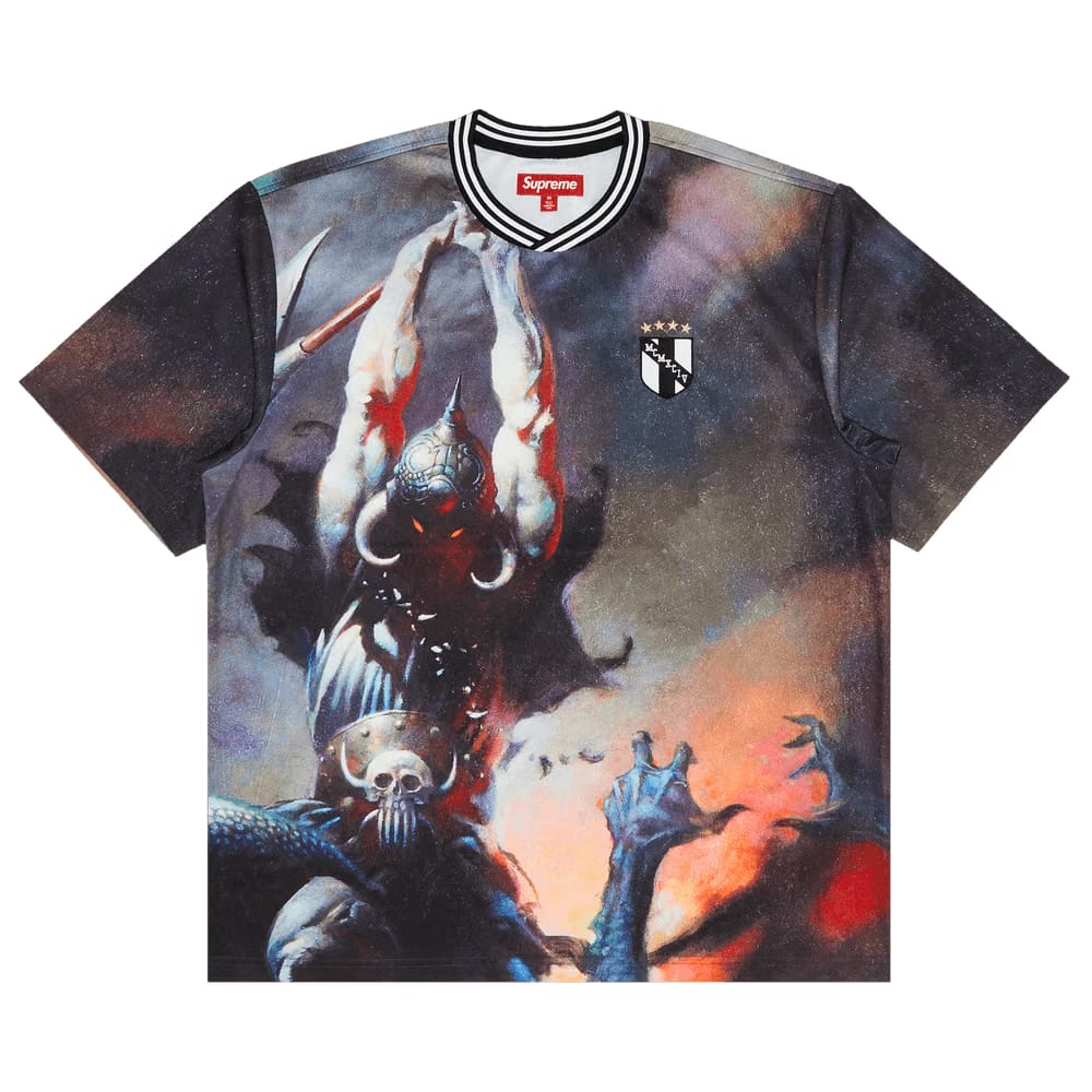 Supreme x Frank Frazetta Soccer Jersey Death Dealer