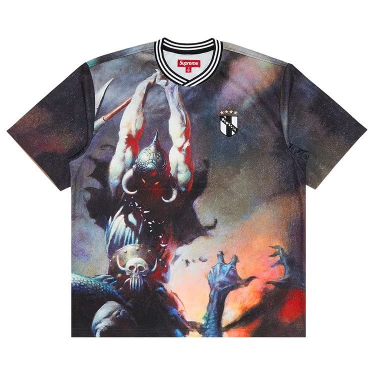 Supreme x Frank Frazetta Soccer Jersey Death Dealer