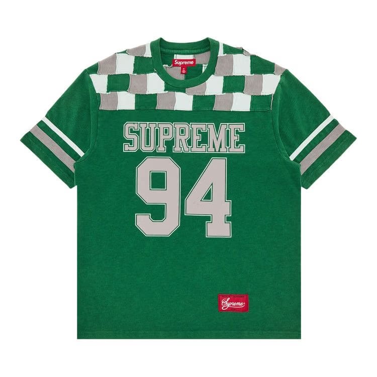 Supreme Patchwork Yoke Football Top Green