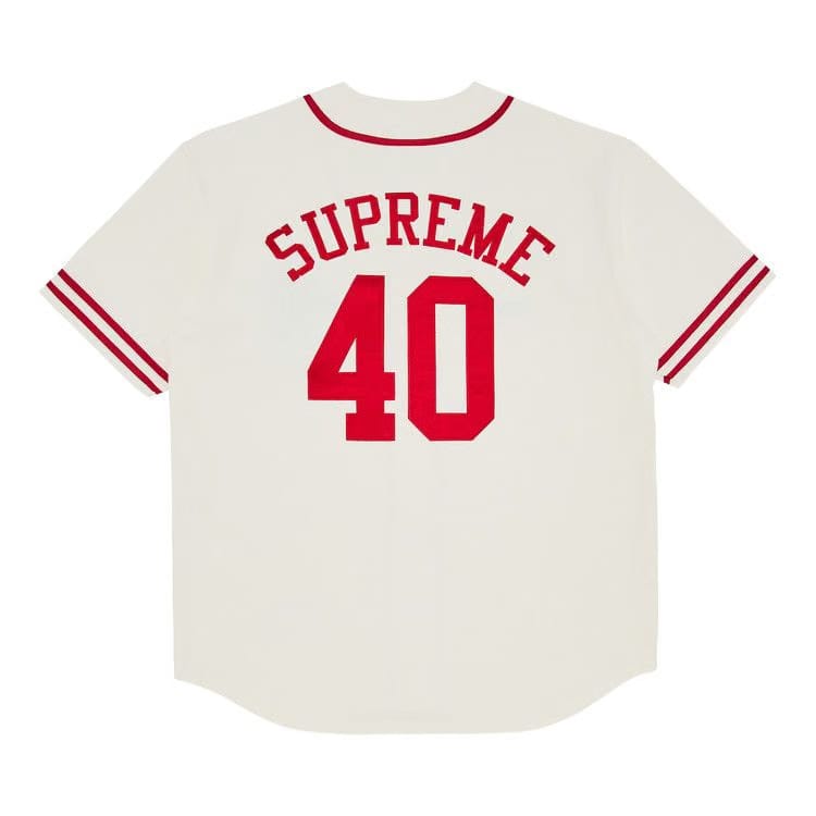 Supreme x 40 Acres Twill Baseball Jersey Natural