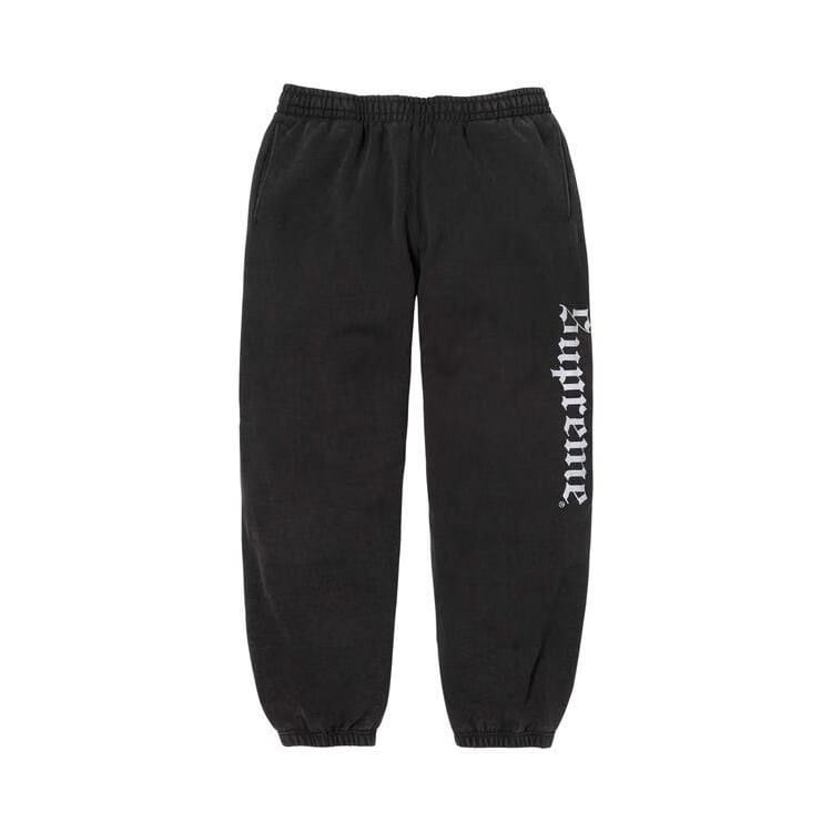 Supreme Washed Old English Sweatpant Black