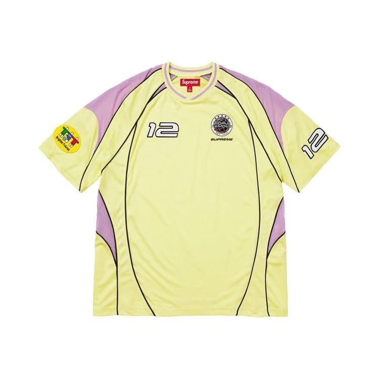 Supreme Piping Soccer Jersey Pale Yellow