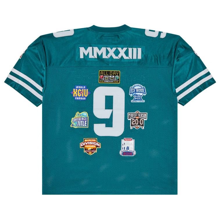 Supreme Championships Embroidered Football Jersey Dark Teal