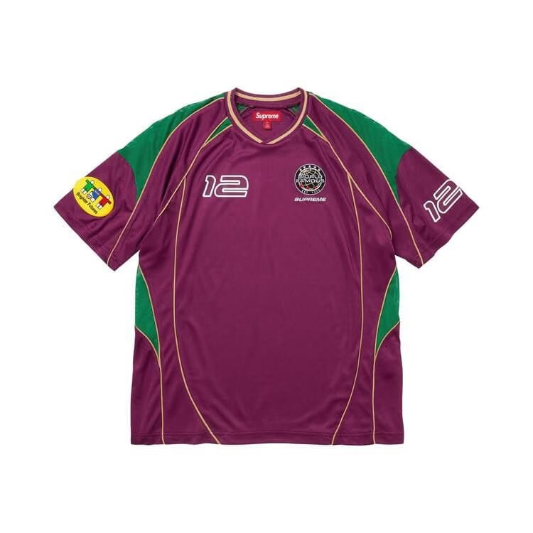 Supreme Piping Soccer Jersey Raspberry