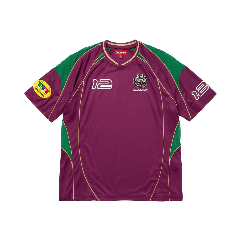 Supreme Piping Soccer Jersey Raspberry
