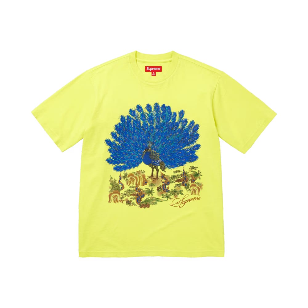 Supreme Peacock Shorts-Sleeve Top Lime