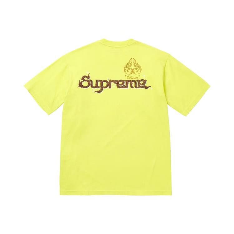 Supreme Peacock Shorts-Sleeve Top Lime