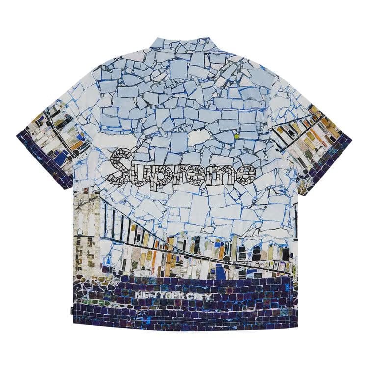 Supreme Mosaic Shorts-Sleeve Shirt Multicolor