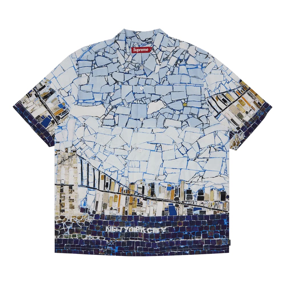 Supreme Mosaic Shorts-Sleeve Shirt Multicolor