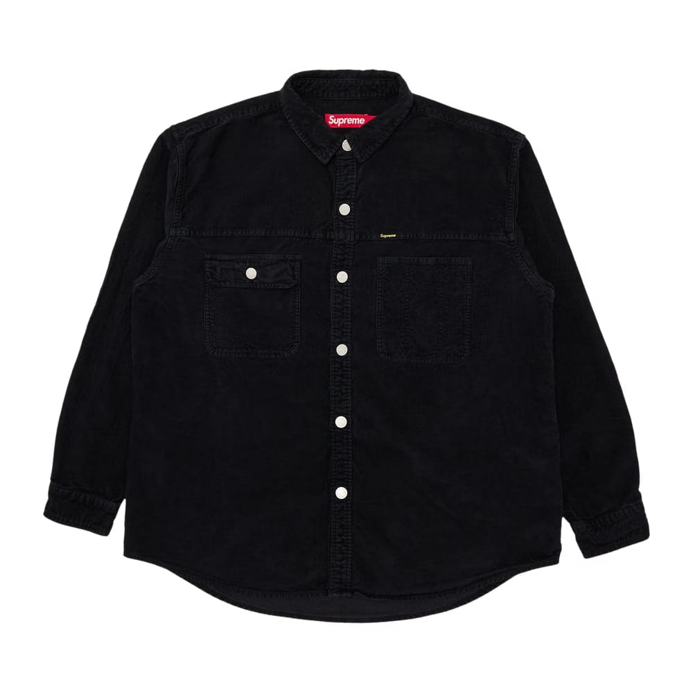 Supreme Washed Corduroy Shirt Black