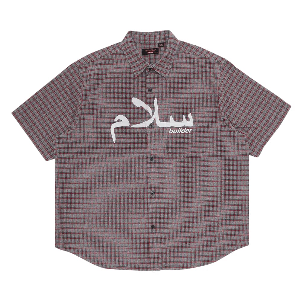 Supreme x UNDERCOVER Shorts-Sleeve Flannel Shirt Grey Plaid