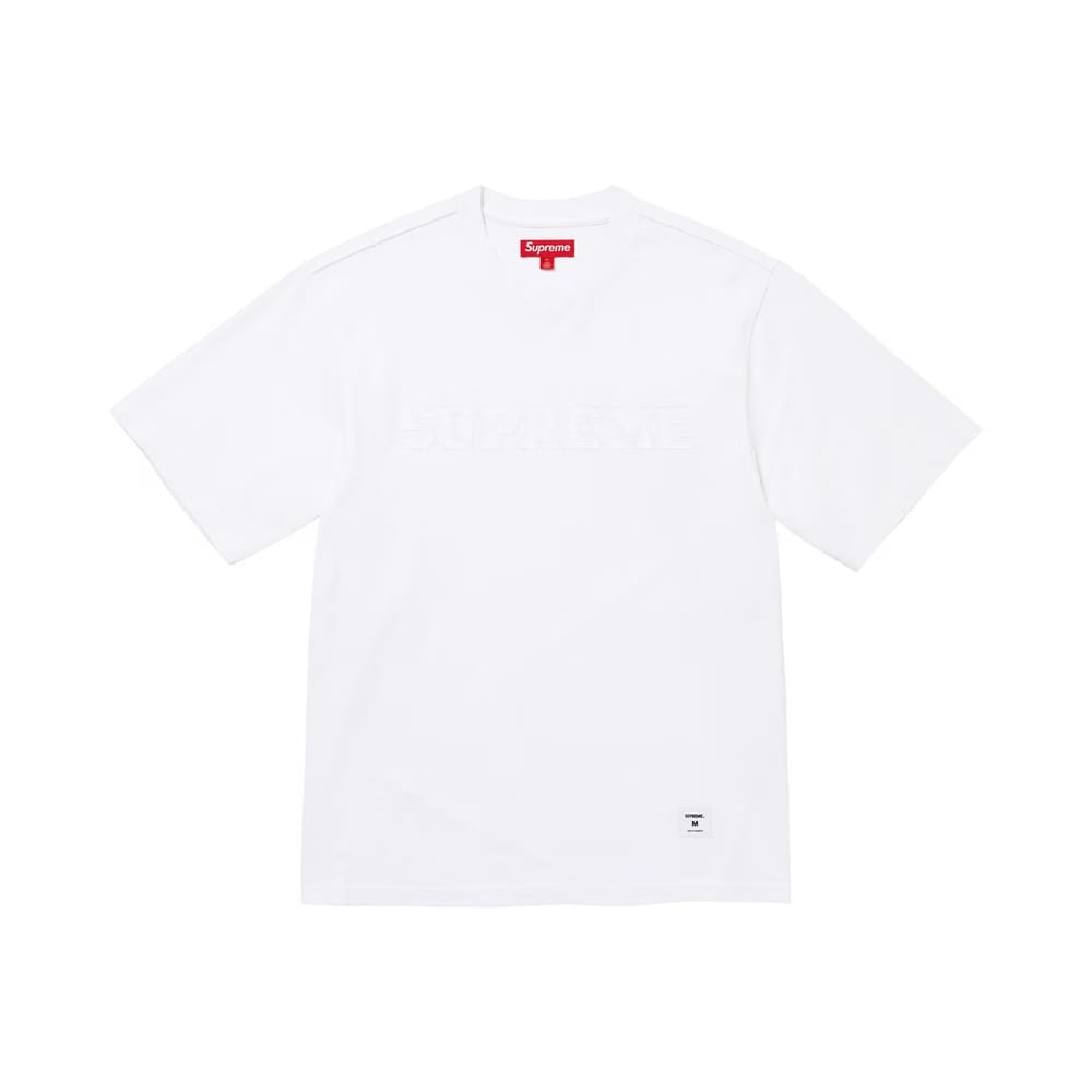 Supreme Collegiate Appliqué Shorts-Sleeve Top White